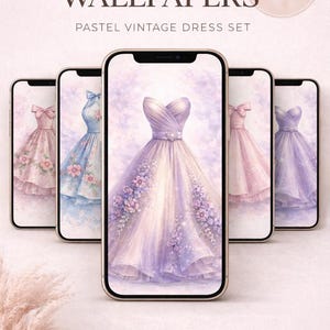 wallpaper dress design Vintage Dress Wallpaper, Black & White