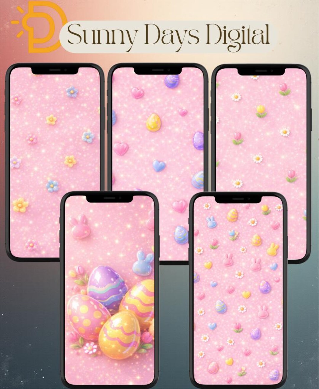 Easter Phone Wallpaper Bundle | Cute Spring Aesthetic Wallpapers