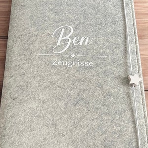 Zeugnismappe personalisiert, Filzmappe für Zeugnisse, Dokumente, Geschenk,Einschulung,Jungs, Gastgeschenk ,Mappe für Zeugnisse