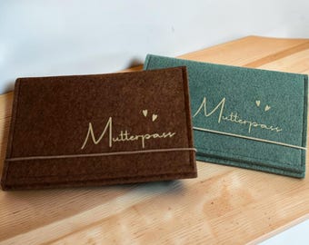 Mutterpasshülle * Mamapass * Hülle für Mutterpass * Mutterpass Hülle * Geschenk * Umschlag Mutterpass Filz *  Unser Wunder -Einband