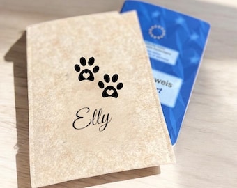 Impfpasshülle Hund * Hundepasshülle Filz * Hülle für EU Heimtierausweis* Hülle mit Namen* Hundepasshülle* Geschenk Hundepasshülle mit Herz
