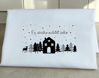 Geschirrtuch Weihnachtsgeschenk - Geschenk - Weihnachtliches Geschenk - Küchentuch - Geschenk - Gastgeschenk - Mama - Weihnachtsdeko