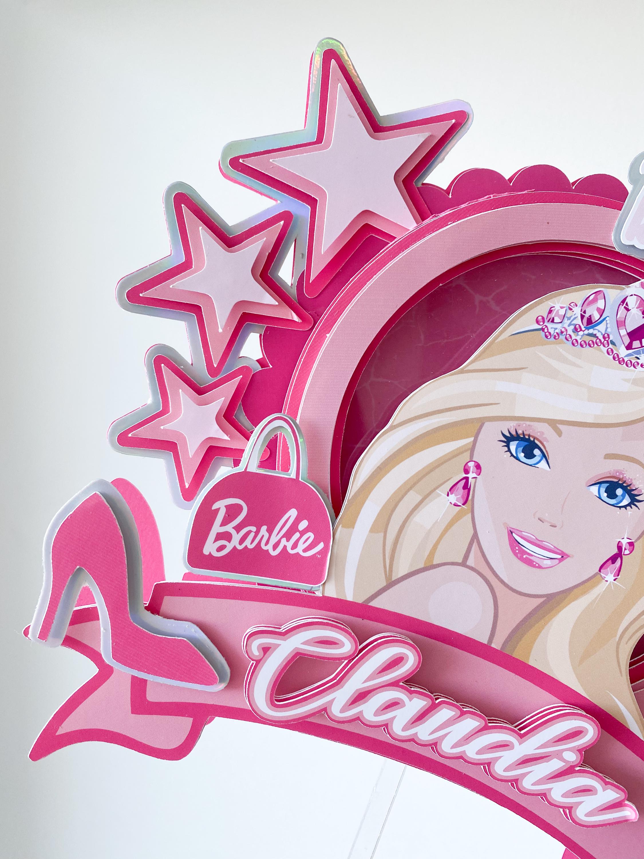 Barbie Cake Topper Template / Barbie Doll Shaker Cake Topper - Etsy ...