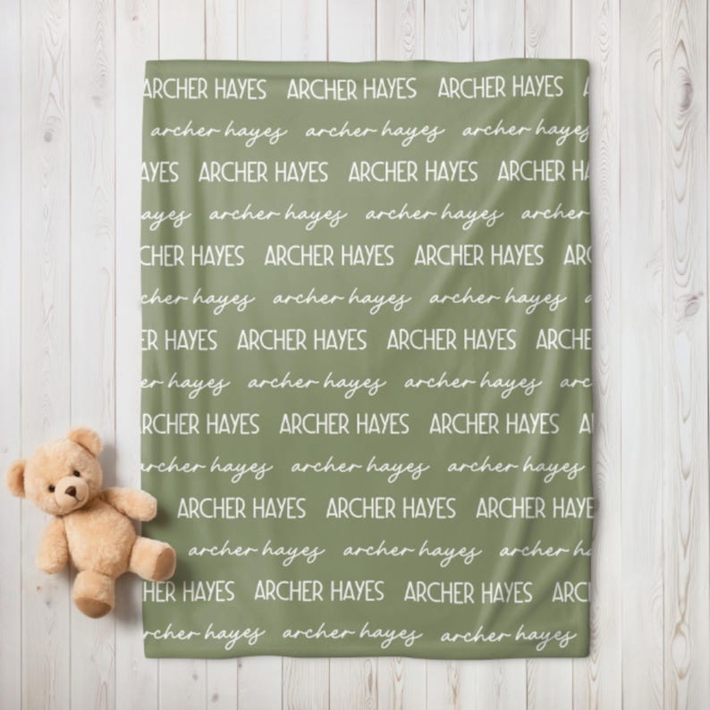 Manta personalizada para bebé con nombre, arrullo personalizado para recién nacido, regalo para bebé niño. imagen 6