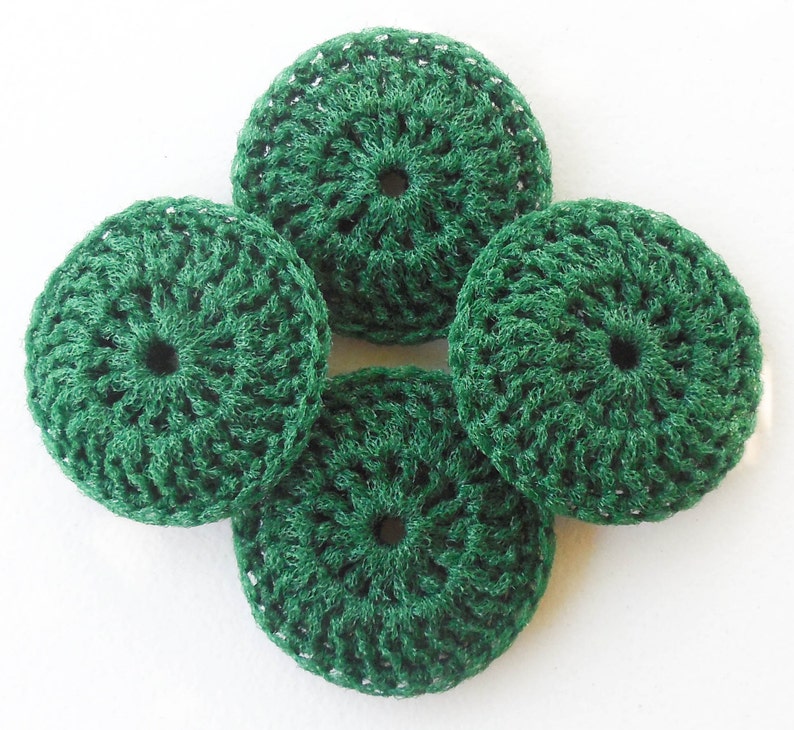 Nylon Dish Scrubbies Christmas Tree Green Set of 2 through 10 Crochet Pot Scrubber image 3