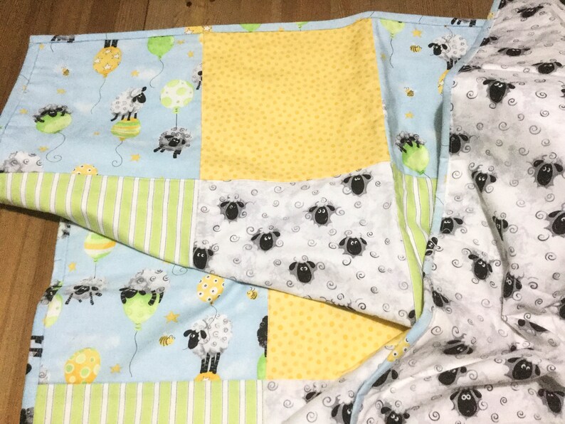 Baby Boy Lamb Quilt Sheep Crib Bedding Lewe the Lamb Quilt Etsy