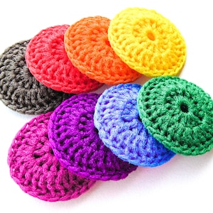 Nylon Pot Scrubber Set of 8 Rainbow Collection Crochet Dish Scrubbies image 10