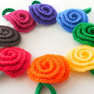 Nylon Pot Scrubber Set of 8 Rainbow Rose Collection Crochet Rose Dish Scrubbies image 5