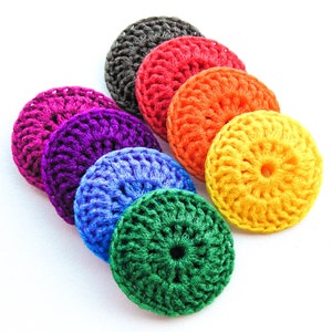 Nylon Pot Scrubber Set of 8 Rainbow Collection Crochet Dish Scrubbies image 4