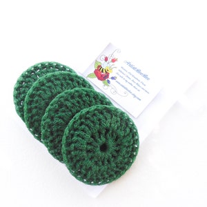 Nylon Dish Scrubbies Christmas Tree Green Set of 2 through 10 Crochet Pot Scrubber image 5