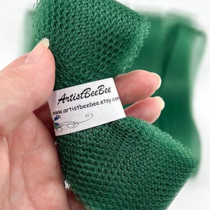 DIY Dish Scrubbie Strips - Precut Nylon Netting - Sets of 4 through 20 - Pine Green Scrubber Supplies