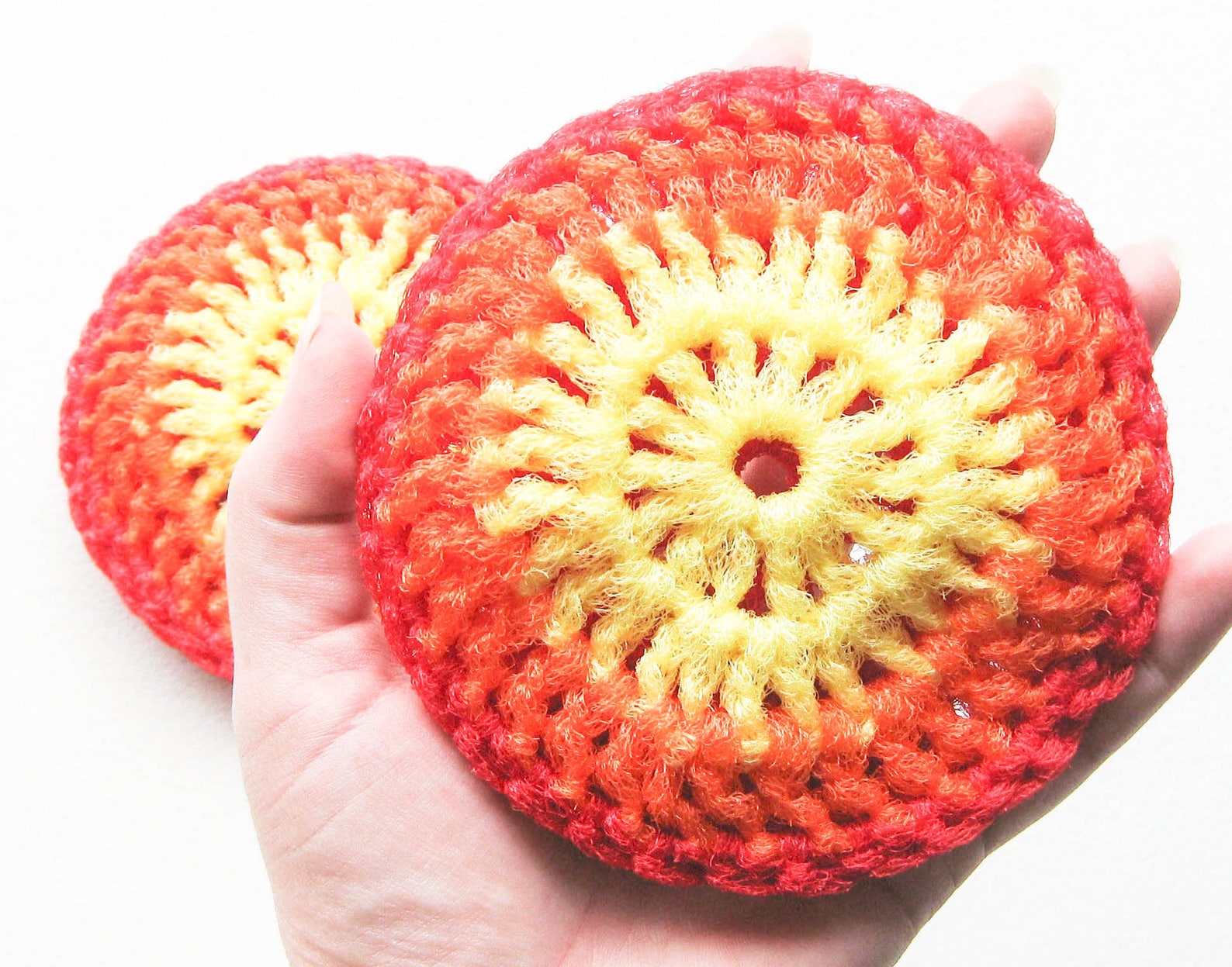 Handmade Nylon Net Pot Scrubbers – 35 Pack, Multi-Color, Fast Drying