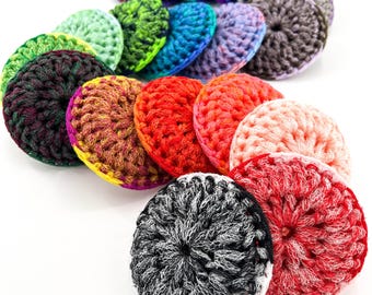 Heavy Duty Dish Scrubbies - Choose Your Color - Set of 2 through 100 - Crochet Nylon Pot Scrubber - Tawashi