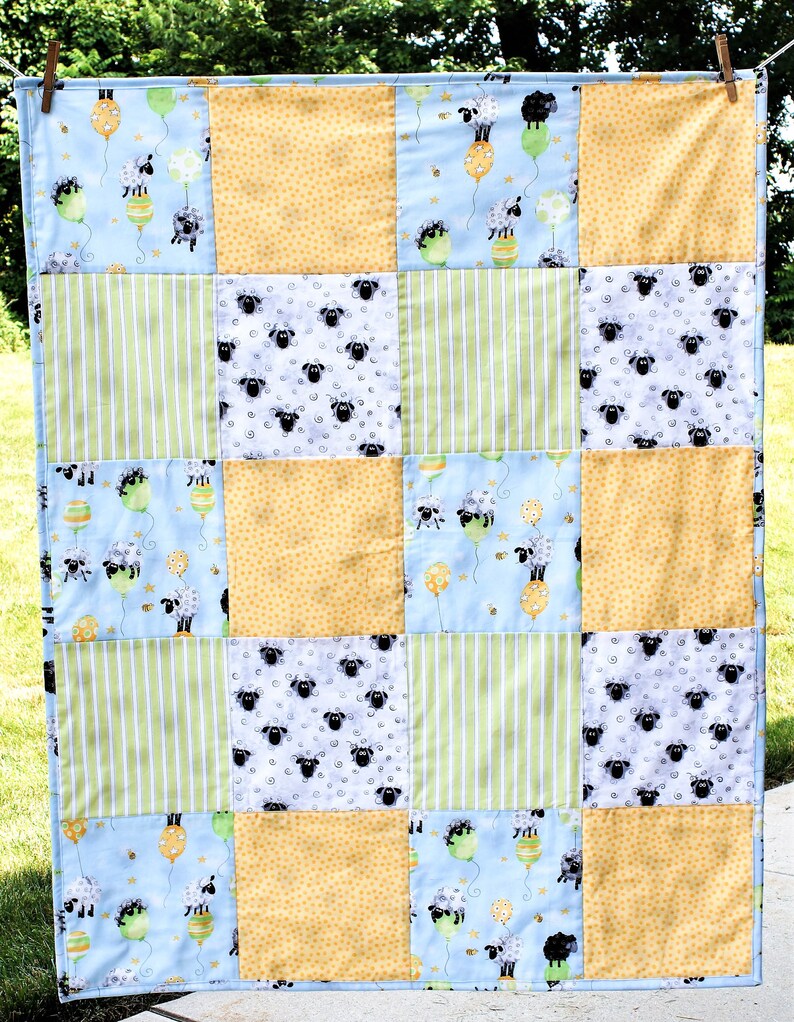 Baby Boy Lamb Quilt Sheep Crib Bedding Lewe the Lamb Quilt Etsy