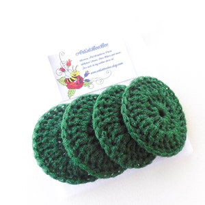 Nylon Dish Scrubbies Christmas Tree Green Set of 2 through 10 Crochet Pot Scrubber image 1