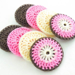 Nylon Net Pot Scrubber - Set of 8 - The Neapolitan Collection - Crochet Dish Scrubbies