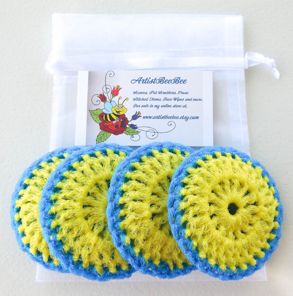 Crochet Nylon Dish Scrubbies Set of 2 Through 10 Etsy