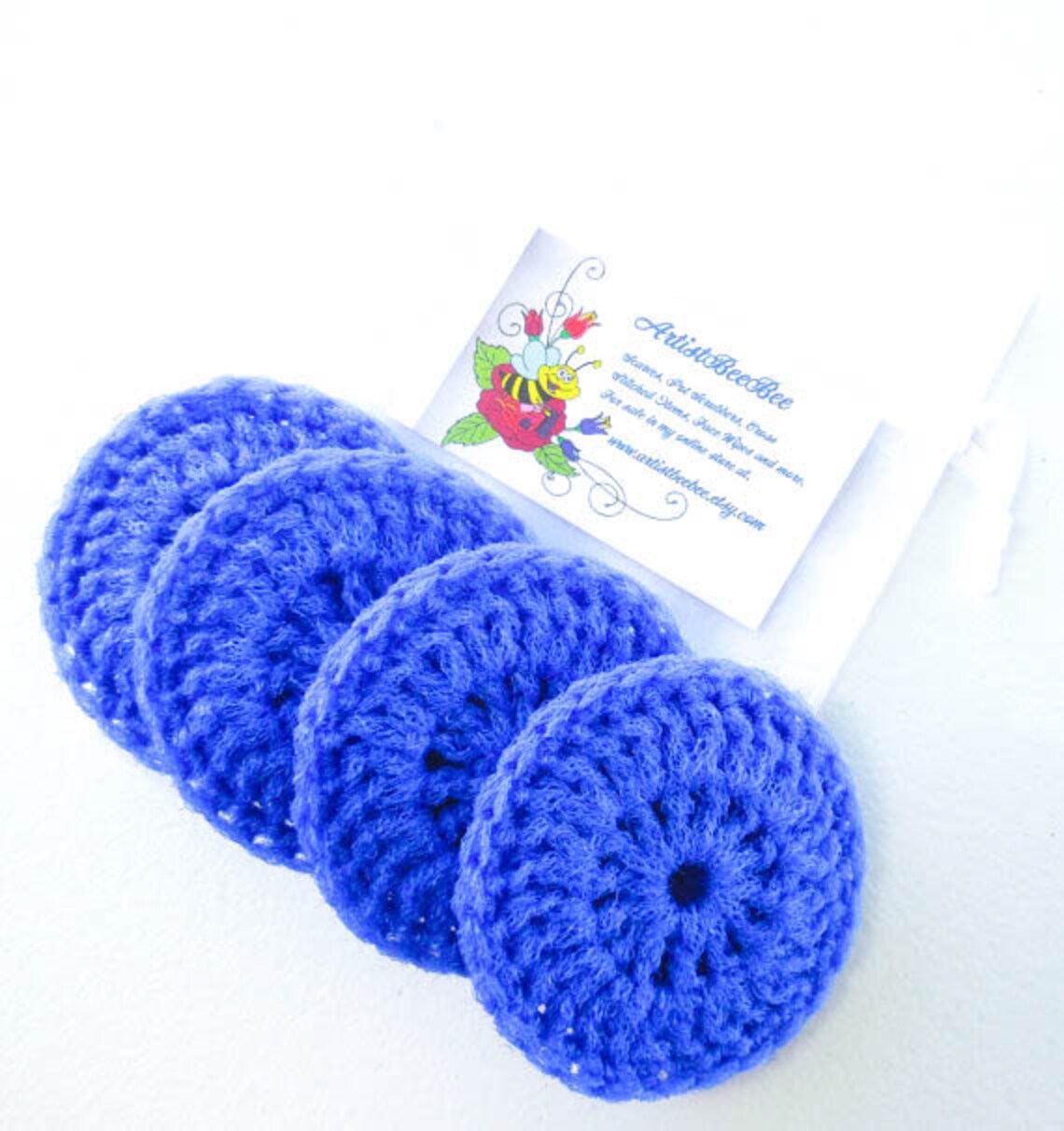 Nylon Netting Dish Scrubbies Set of 2 through 10 Cobalt Etsy