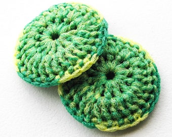 Heavy Duty Pot Scubbers - Set of 2 through 10 - Crochet Dish Scrubbies - Nylon Kitchen Sponge - Tawashi