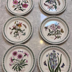 Portmeirion Botanic Garden Dessert Plates • Susan Williams-Ellis Design, Made England 1982