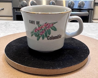 RARE Vintage Diamante Cafe De Colombia Espresso Cup