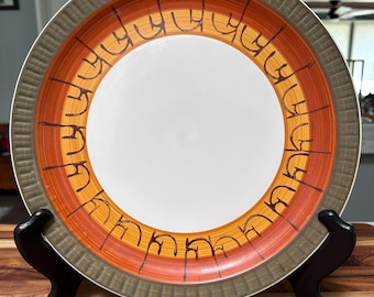 Vintage Casual Ceram Galaxy Plate 12.5” Stoneware Japan Boho Southwest Serving Platter