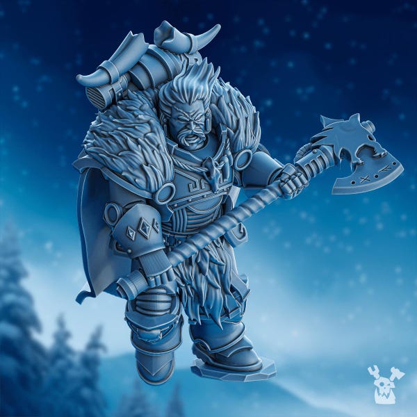 3D Printed Chacol'ad Storm Axe by DakkaDakka Miniatures