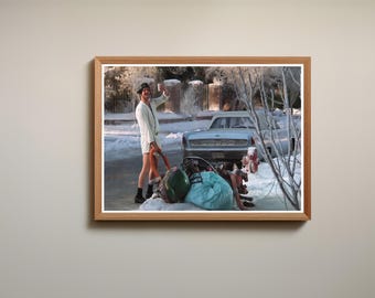 Póster de vacaciones navideñas de Shitters Full, decoración divertida para el baño (descarga digital)