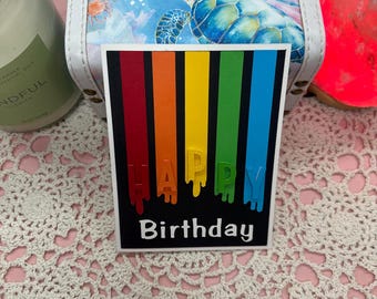 Birthday Card (Paint Dripping)