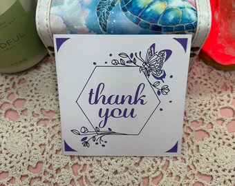 Thank You Card (Butterfly on Hexagon)