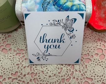 Thank You Card (Butterfly on Hexagon)