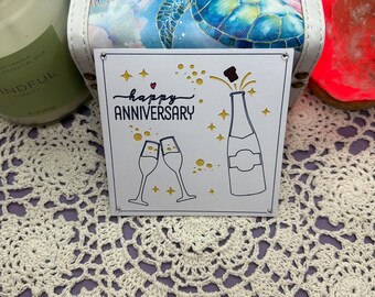 Anniversary Card (Champaign Bottle Pop)