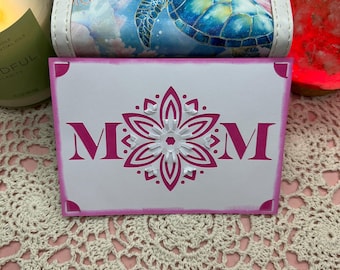 Mother Day Card (Pop-up Flower)(White/Pink)