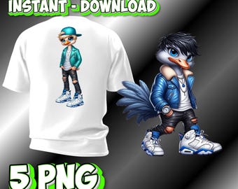 Urban Duck PNG | Streetwear Cartoon Art (Digital Download)