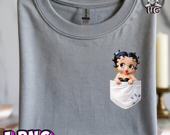 Betty Boop Urban Gangster PNG | Hiphop T-Shirt Design (Digital Download)