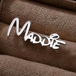 Brooch, Custom Name Brooch, Personalized Name Lapel Pin, Monogram Lapel pin, Groomsmen Gift, Gift For Her, Logo Brooch, Logo Pin