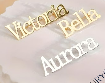 Custom Name Brooch, Personalized Monogram Lapel Pin, Logo Brooch, Logo, Groomsmen Lapel Pin, Birthday & Christmas Gift for Her