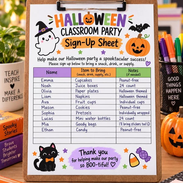 Halloween Classroom Signs - Etsy