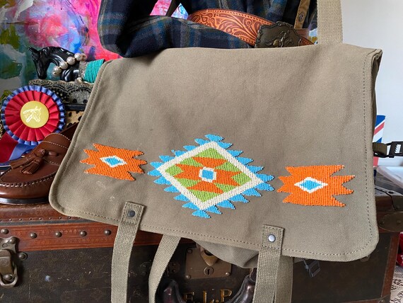 Rare Vintage RALPH LAUREN Denim Supply Polo Beaded Crossbody