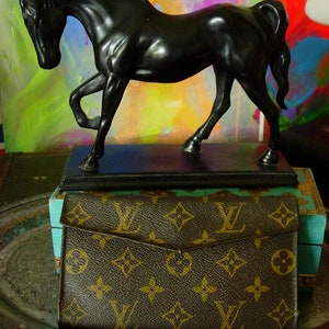 VENTA Ultra Raro Vintage LOUIS VUITTON Saks Fifth Avenue Compañía Francesa Clutch Porte Tresor Monedero Bolso Diseñador Estuche de Accesorios de Lujo