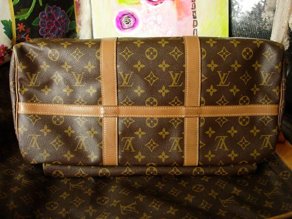 Louis Vuitton Keepall Duffle Bag in Brown and Tan Monogram Coated Canvas -  Rafael Osona Auctions Nantucket, MA