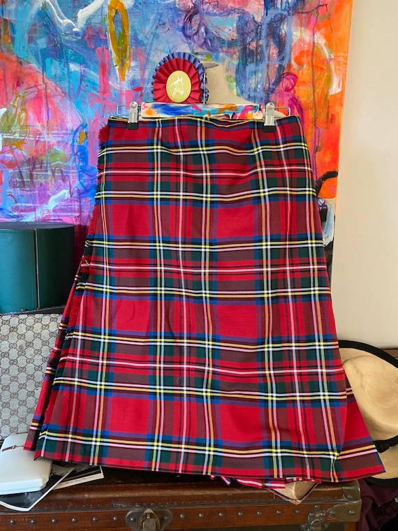 SALE Royal Stewart Tartan THE KILT Scotland Scottish Clan Christmas Holiday  Unisex Skirt Designer Luxury Fashion Stylist Influencer 