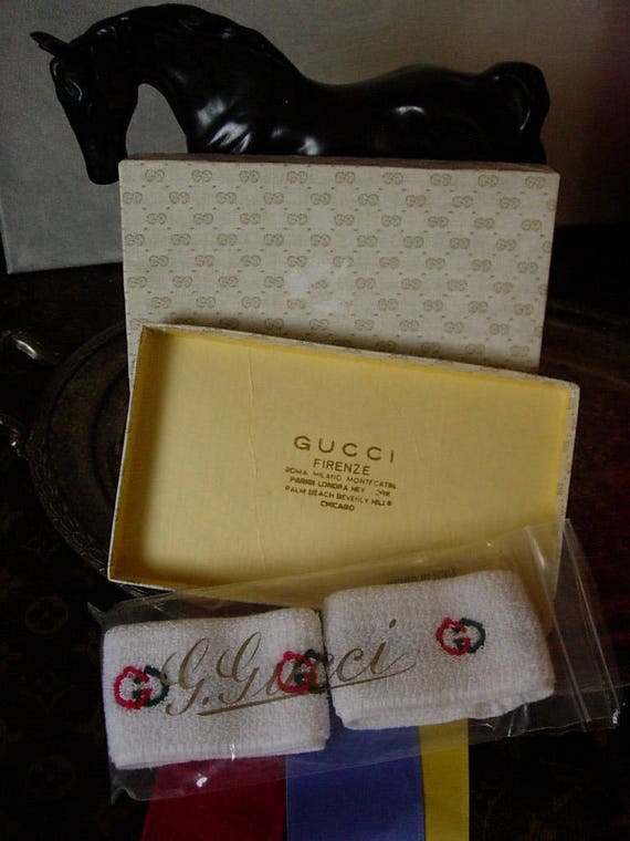 SALE Ultra RARE Vintage GUCCI Wrist Bands Sports … - image 1