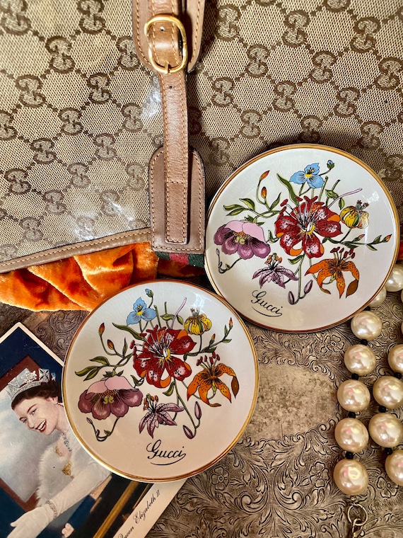 SALE Rare Vintage Accornero GUCCI Fine Bone China Dish Tray Bowl