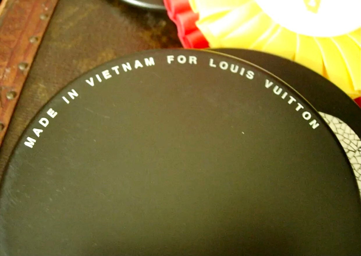 Rare LOUIS VUITTON VIP LV Egg Shell Coasters ~ Set of 4~ Barware