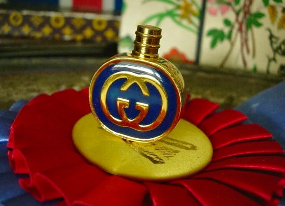 Ultra RARE Vintage GUCCI Cobalt ENAMEL Perfume Va… - image 7
