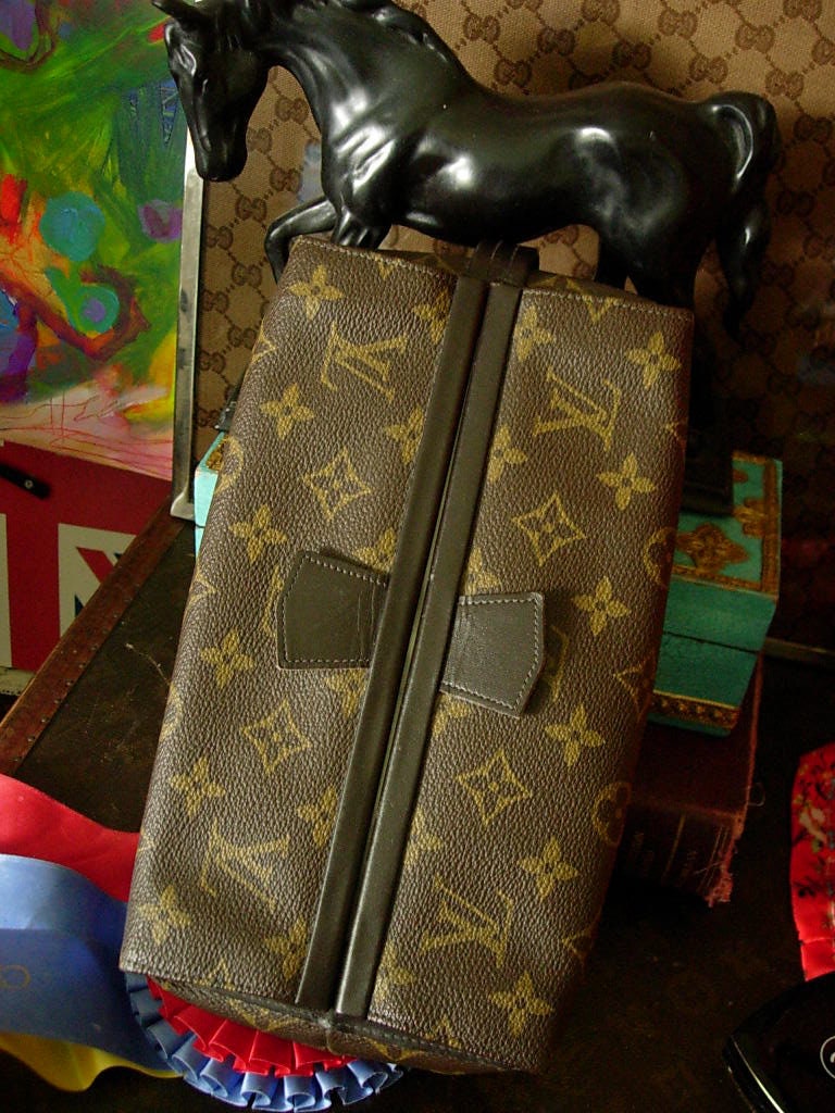 Vintage Louis Vuitton Cart Golf Bag w/ Rainhood & Strap Ships Free