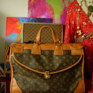 70s Louis Vuitton Monogram Keepall Travel Duffle Bag French Company 45cm  Rare at 1stDibs