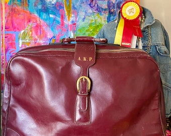 Rare Vintage All Leather GUCCI Suitcase Designer Travel Bag Tote