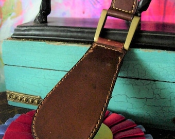 Verkauf seltene Vintage GUCCI Leder und Messing SHOEHORN Personal Kleiderschrank Schuh Zubehör Luxus Mode Dekor Reise Schrank Designer Stück